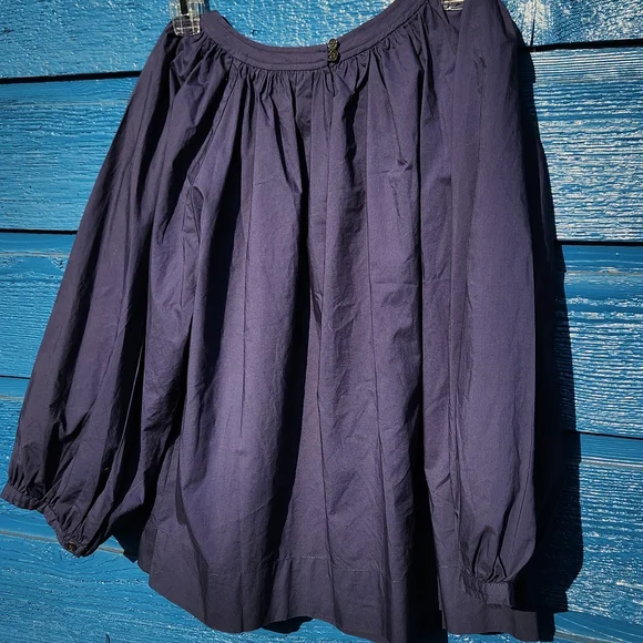 J. Crew Blue Blouse with Black Tassels - Picture 5 of 9